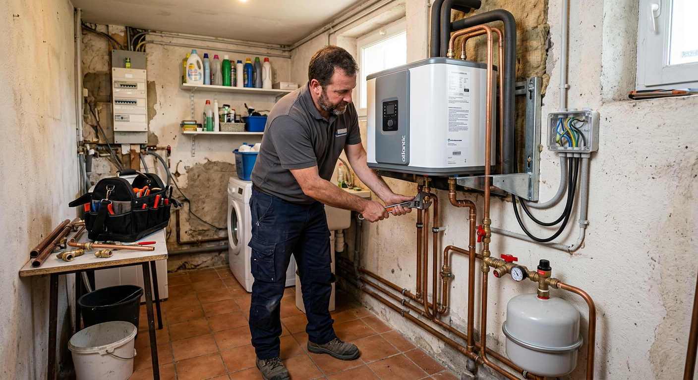 Pose de chauffe-eau thermodynamique par un plombier à Champs-sur-Marne